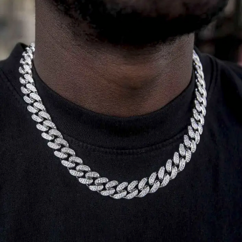 Iced cuban necklace store